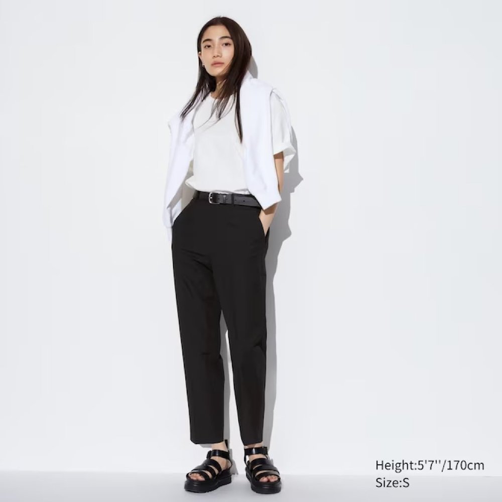 Smart Ankle Pants (2-Way Stretch) (Black)